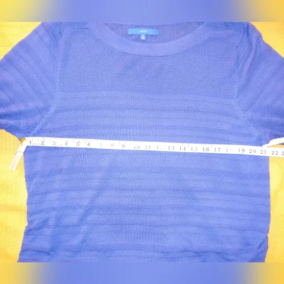 Apt 9 Indigo 3/4 Sleeve Light Sweater - Picture 6 of 8
